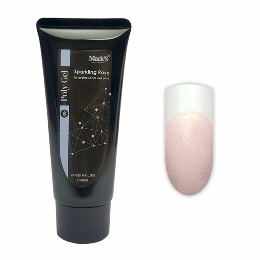 Sprankelende roze polygel